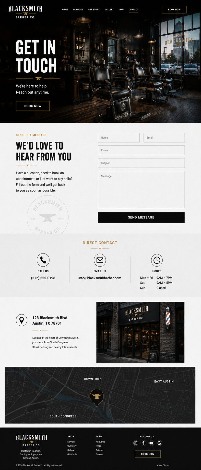 Contact design mockup